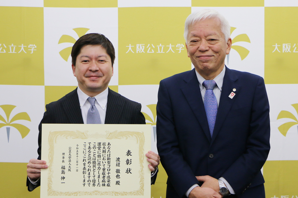 写真：福島理事長と渡辺講師